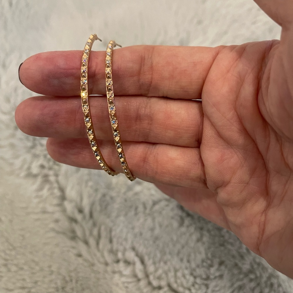 Gold hoop earrings